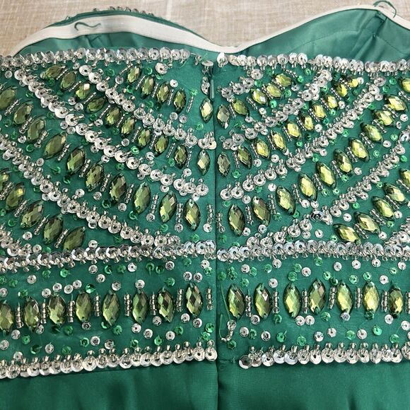 Sherri Hill Formal Dress #8546 Strapless Emerald Green NWT Women’s 8 - Picture 9 of 14